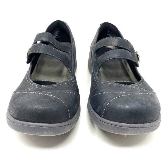 Aravon Women's Revshow Mary Jane Black Flats AAU01BK WIDE - Picture 4 of 6